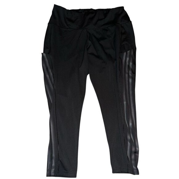 ADIDAS X UNIVERSAL STANDARD 3-STRIPES 7/8 TIGHTS BLACK - Picture 5 of 9